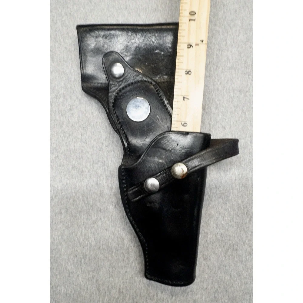 Vtg Safety Speed Black Leather Holster #41 Outdoors Utility Shooting Made In USA